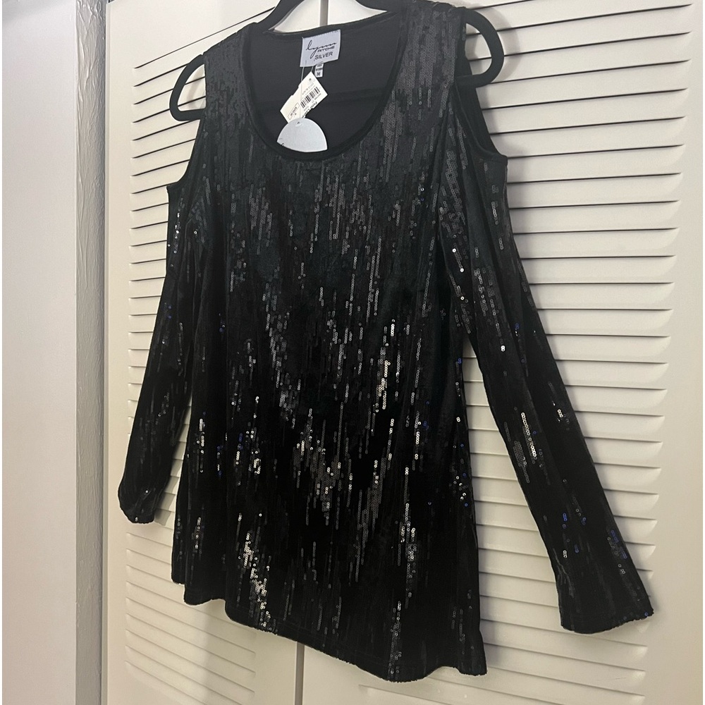 Lynn Ritchie sparkle black top
